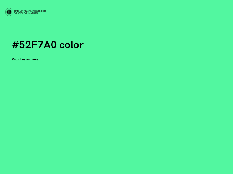#52F7A0 color image