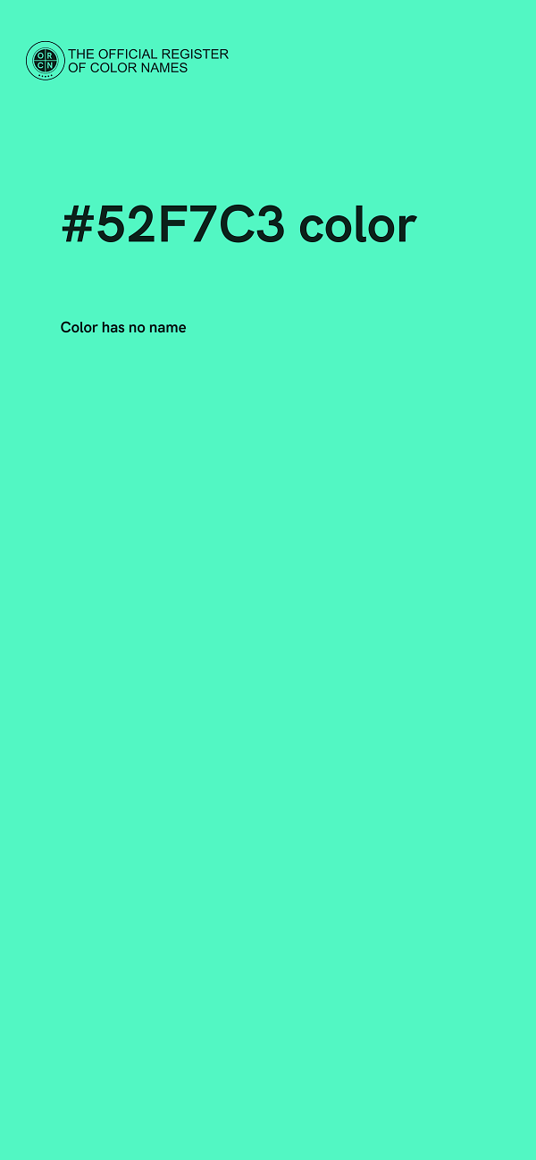 #52F7C3 color image