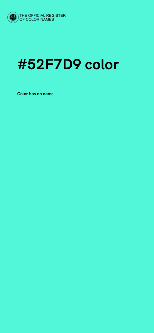 #52F7D9 color image