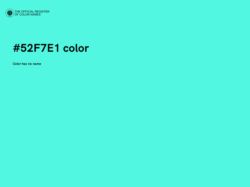 #52F7E1 color image
