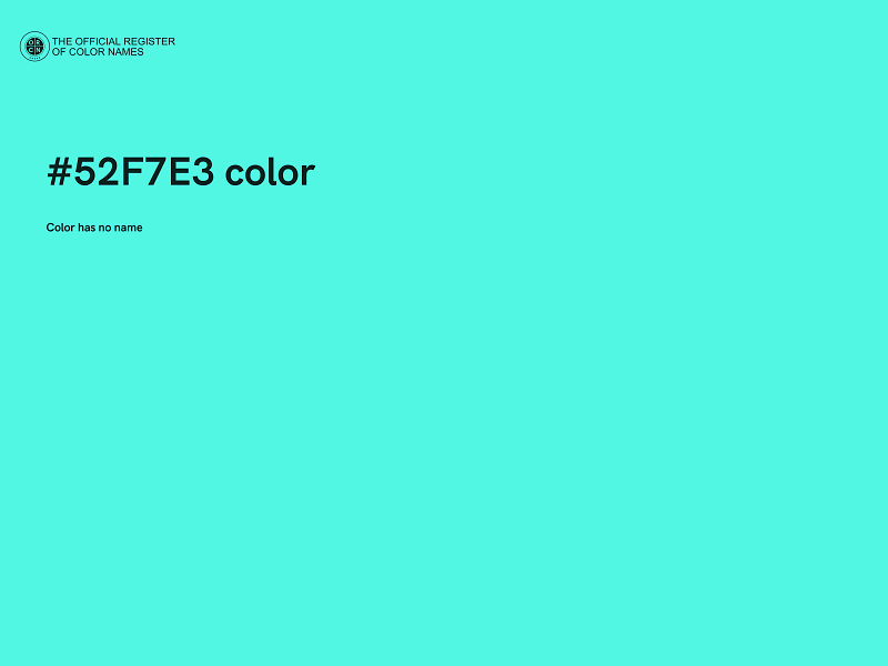 #52F7E3 color image