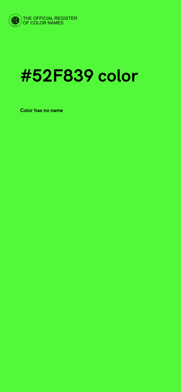 #52F839 color image