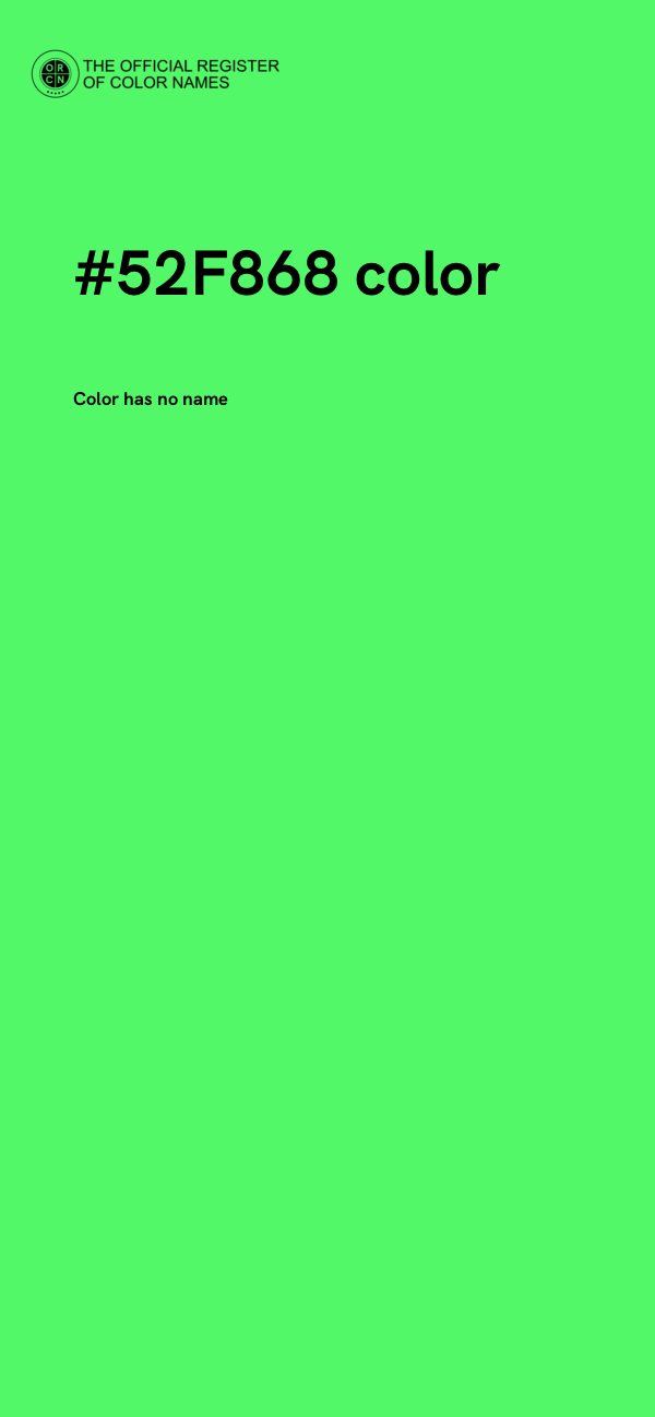 #52F868 color image