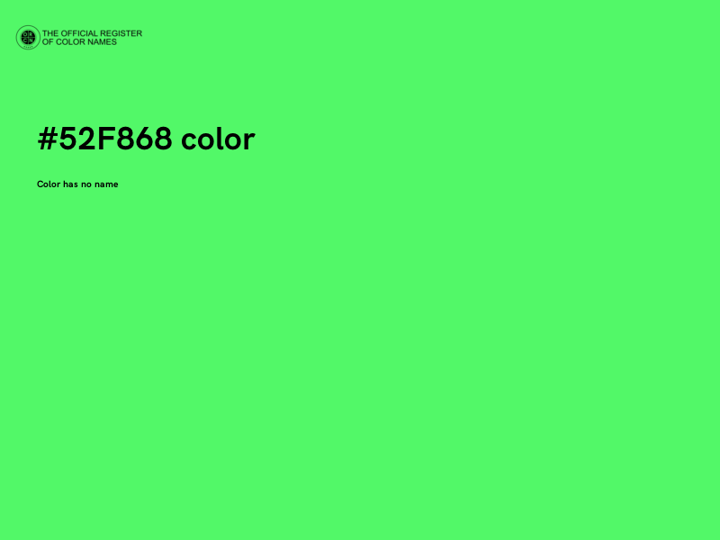 #52F868 color image