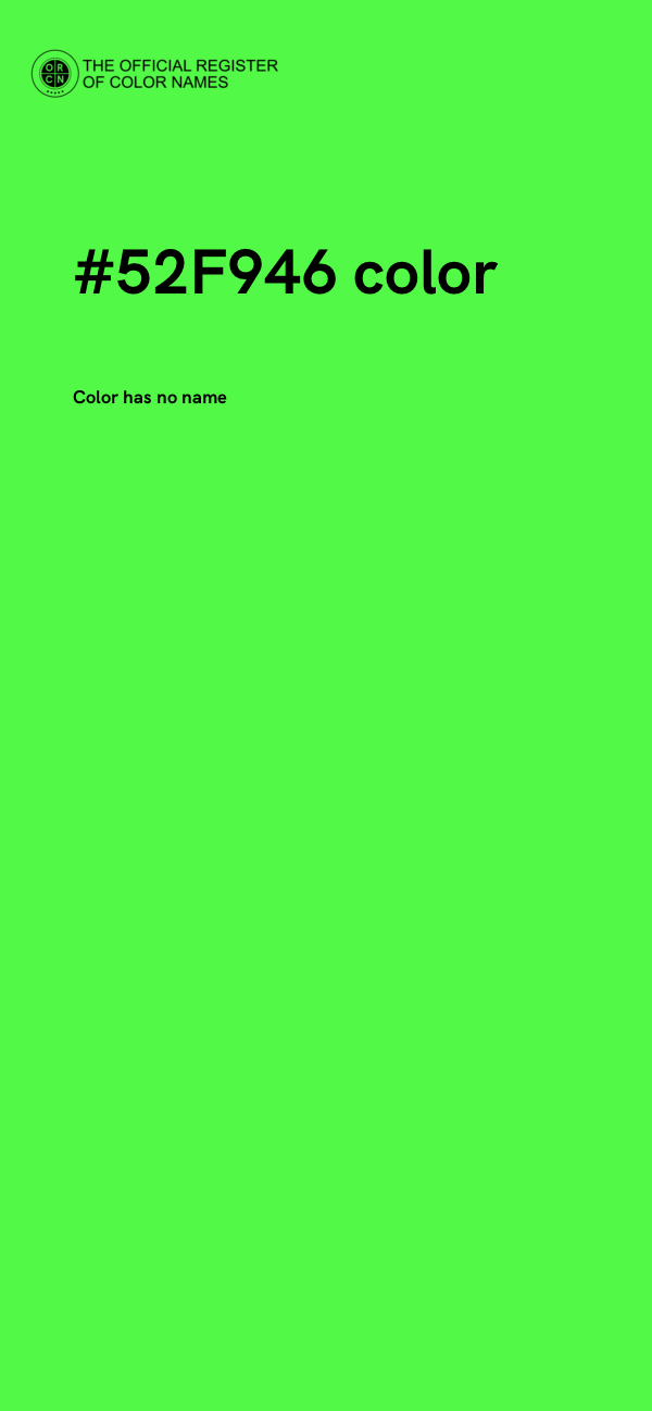 #52F946 color image