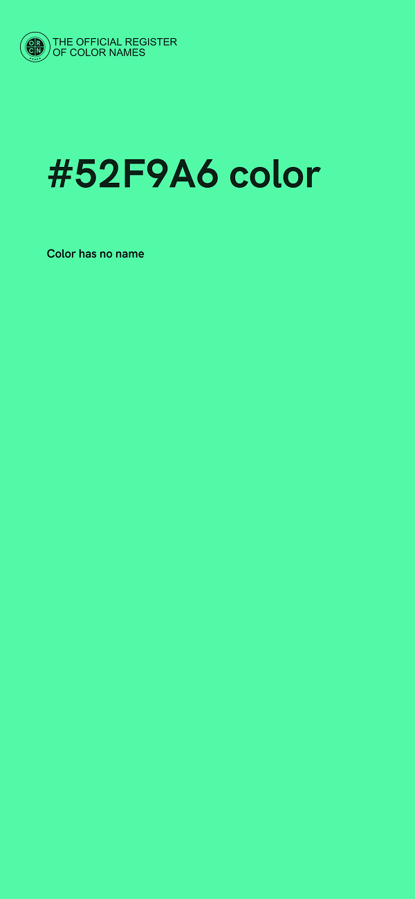 #52F9A6 color image