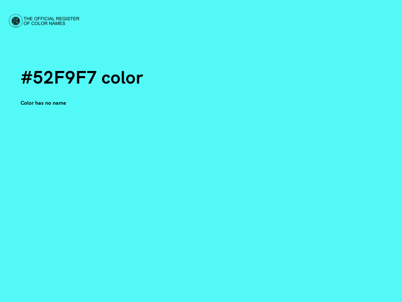 #52F9F7 color image