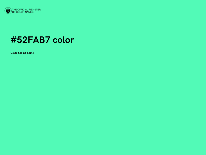 #52FAB7 color image