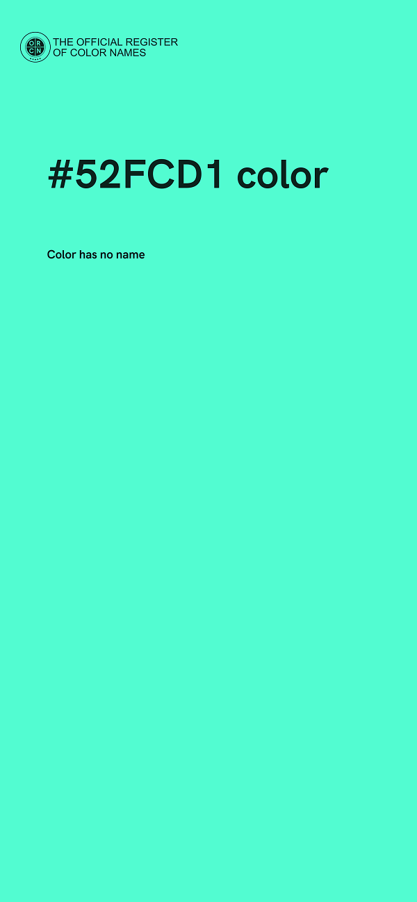 #52FCD1 color image