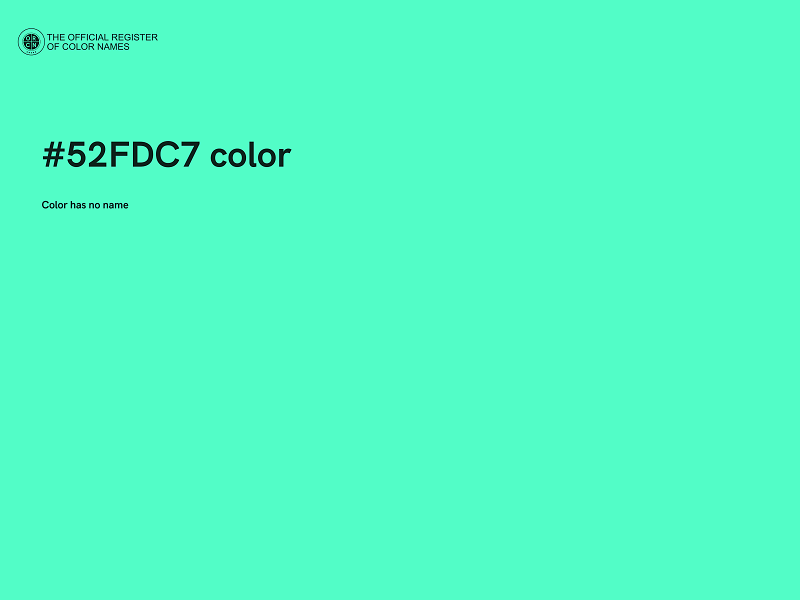 #52FDC7 color image