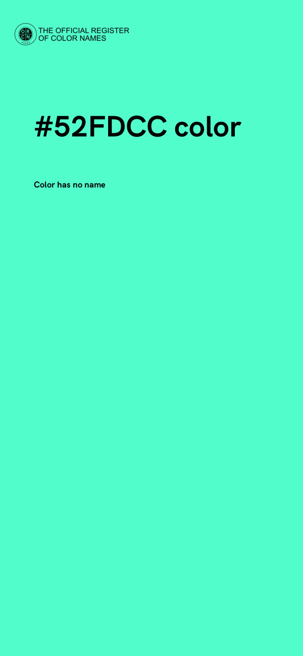 #52FDCC color image