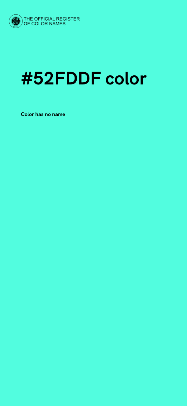 #52FDDF color image