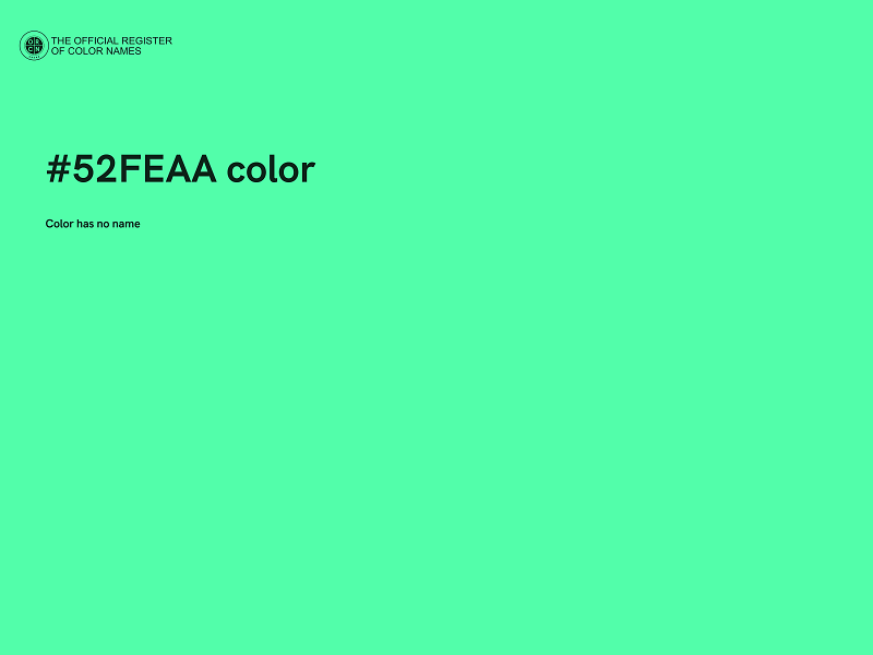 #52FEAA color image