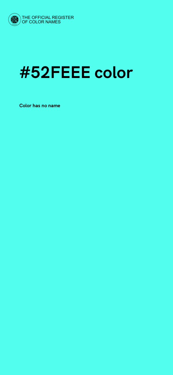 #52FEEE color image
