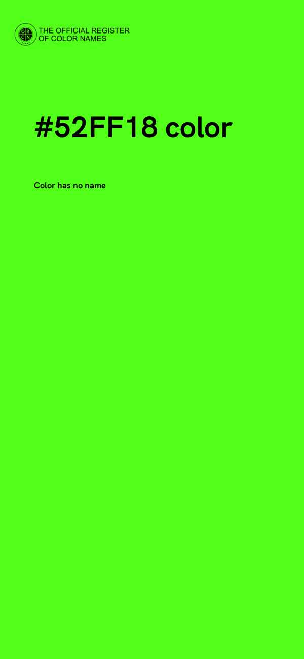 #52FF18 color image