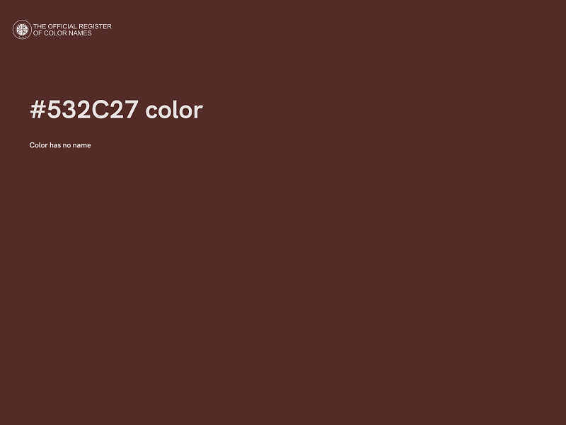 #532C27 color image