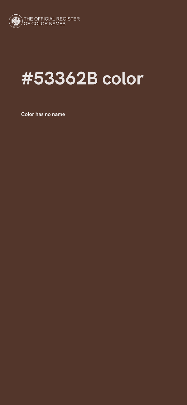 #53362B color image