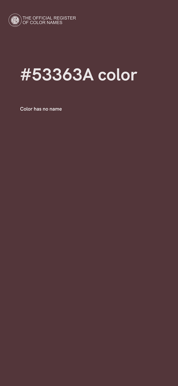 #53363A color image