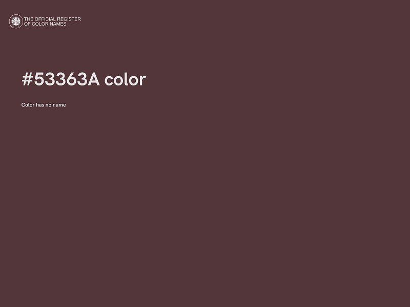 #53363A color image