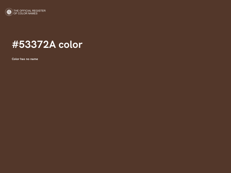 #53372A color image