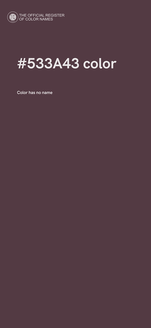 #533A43 color image