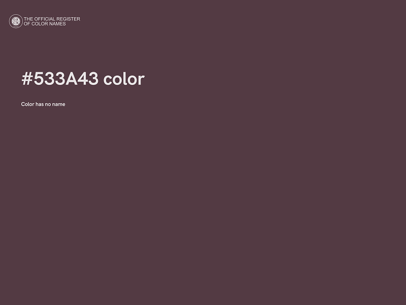 #533A43 color image