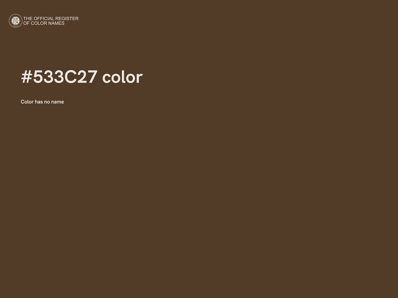 #533C27 color image