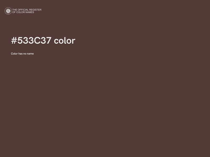 #533C37 color image