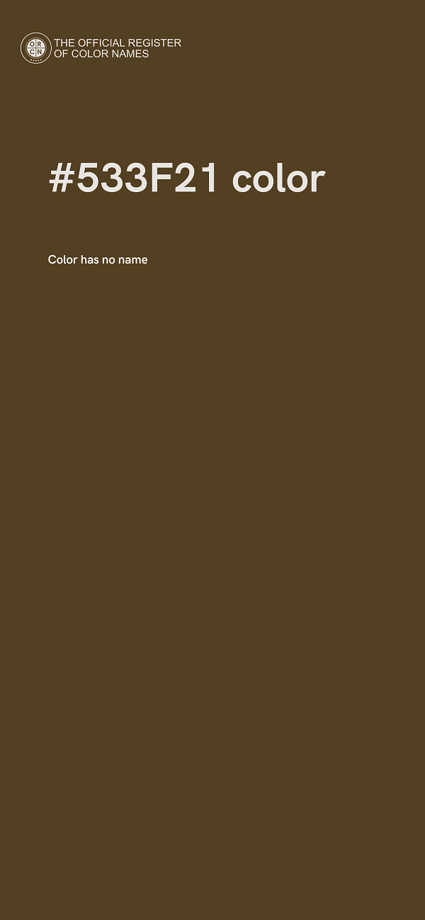 #533F21 color image