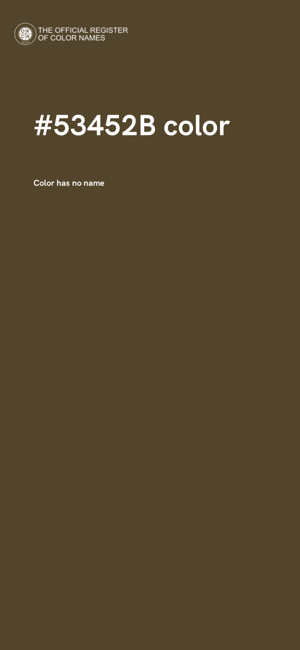#53452B color image