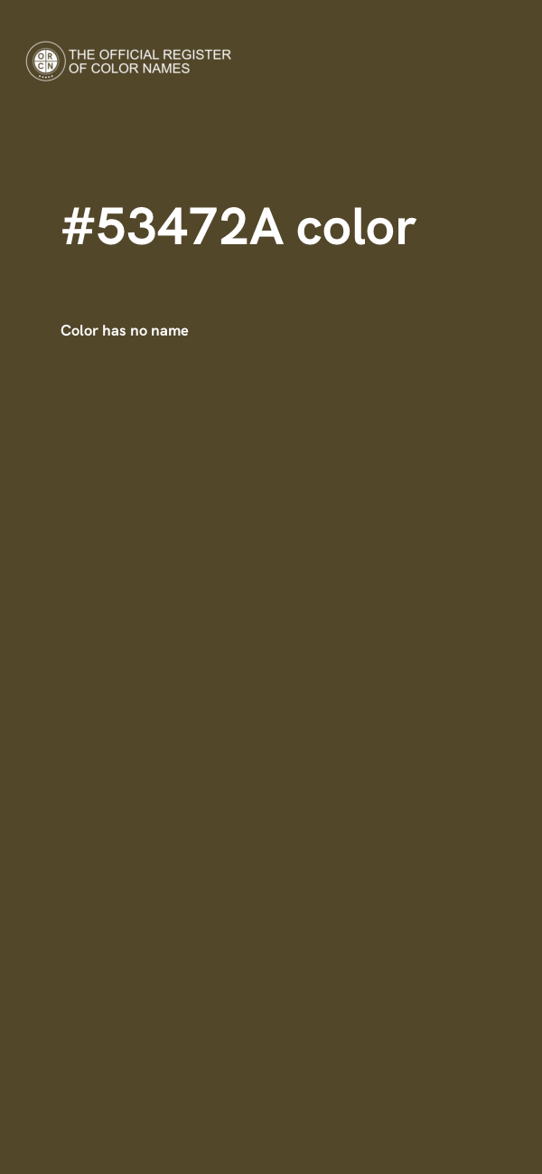 #53472A color image