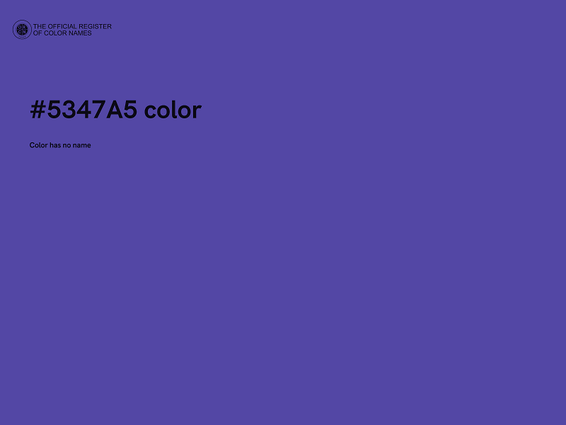 #5347A5 color image