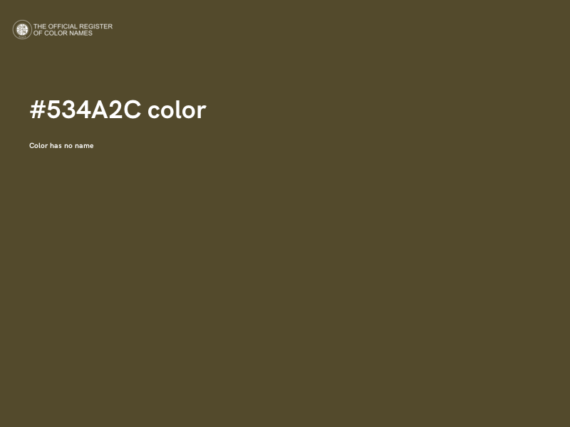 #534A2C color image