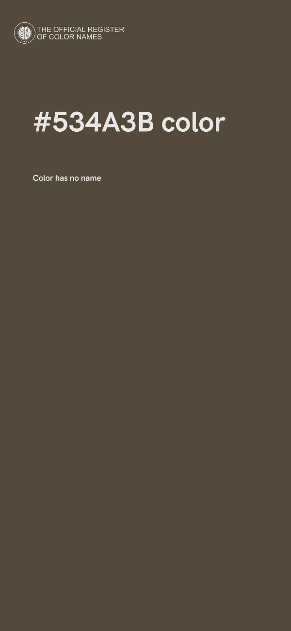 #534A3B color image