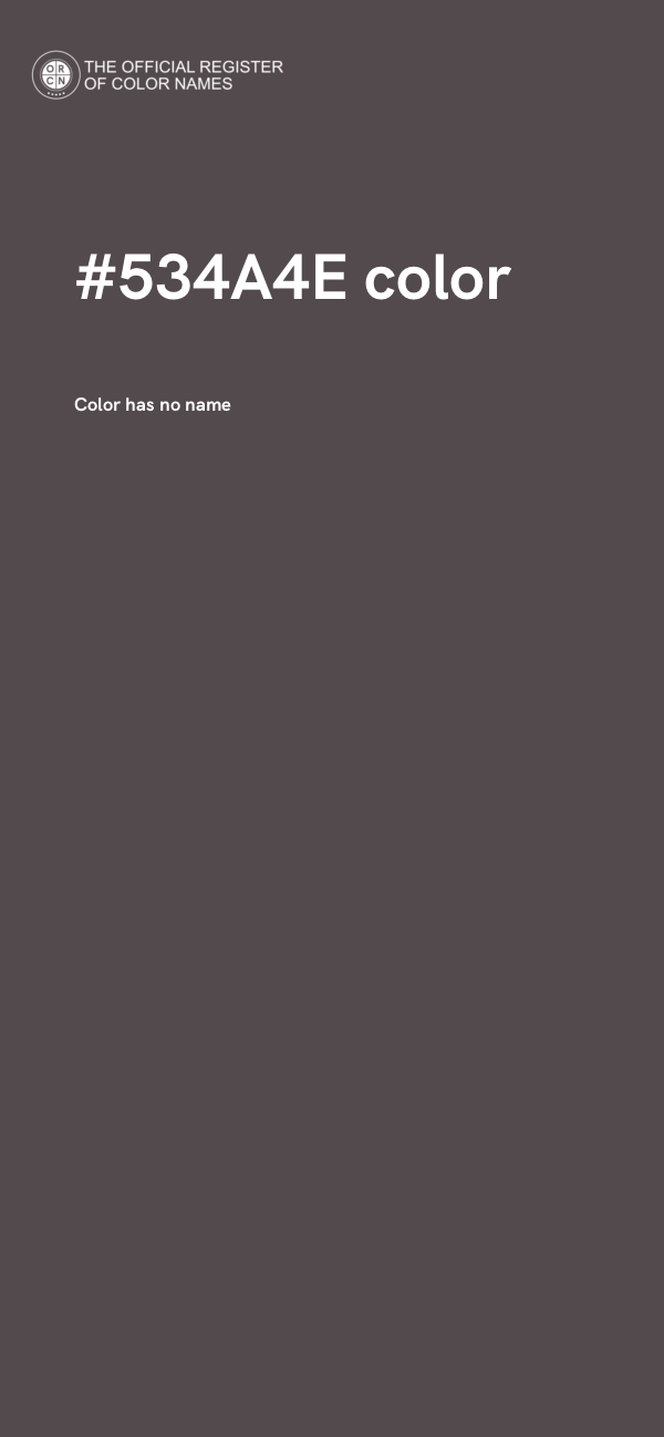 #534A4E color image