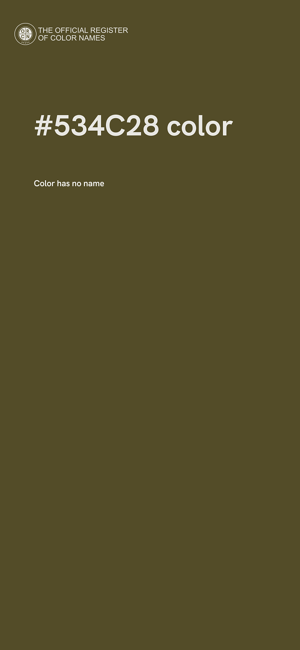 #534C28 color image