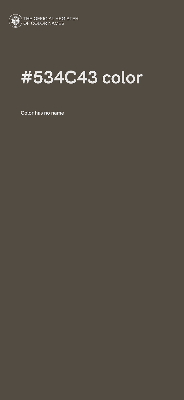 #534C43 color image