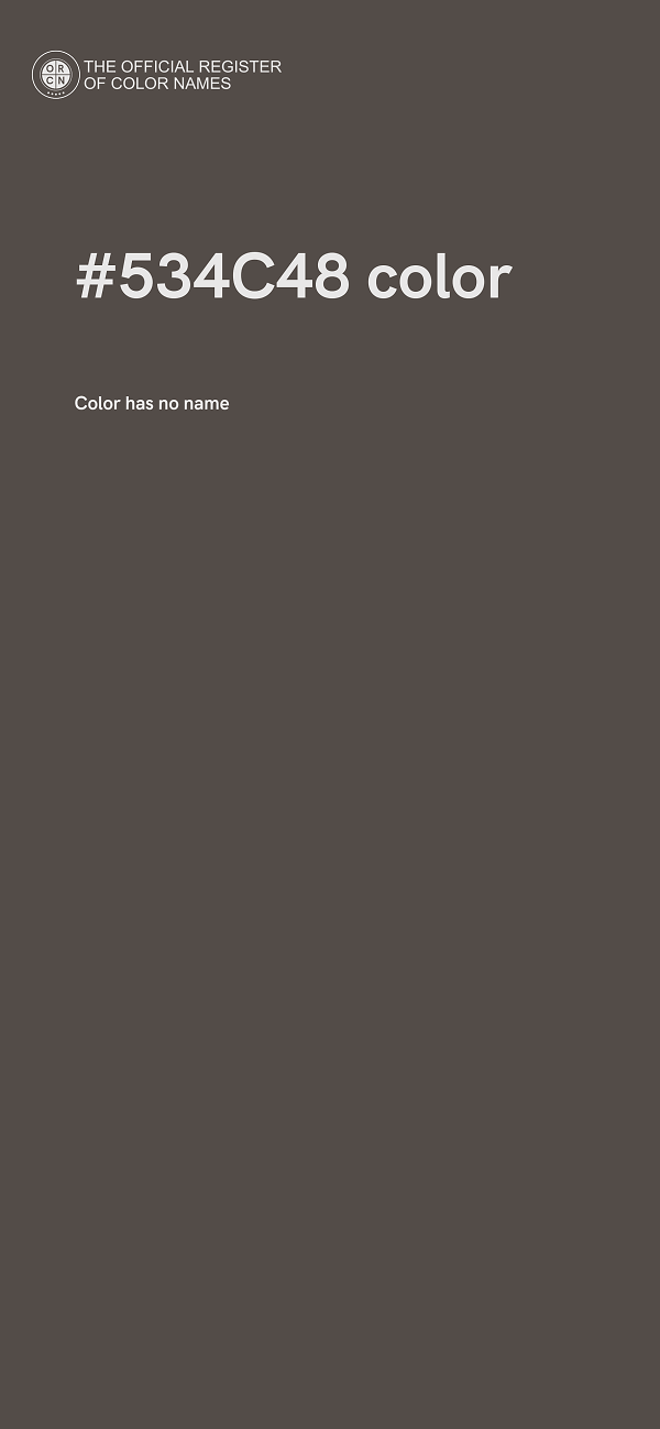 #534C48 color image