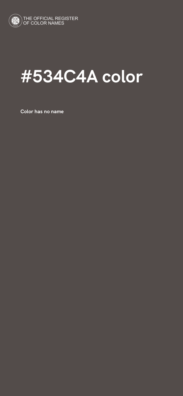 #534C4A color image
