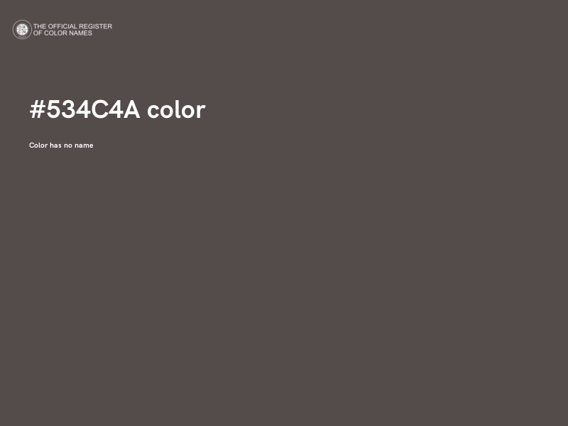 #534C4A color image
