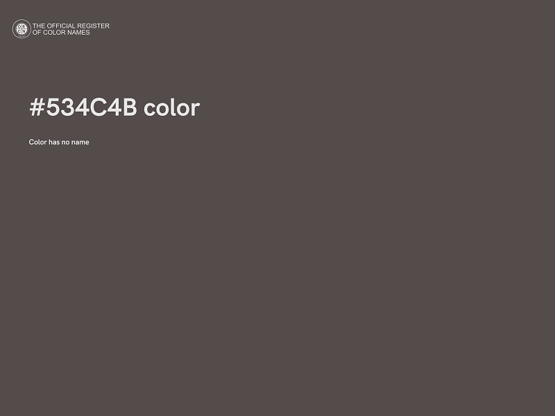 #534C4B color image
