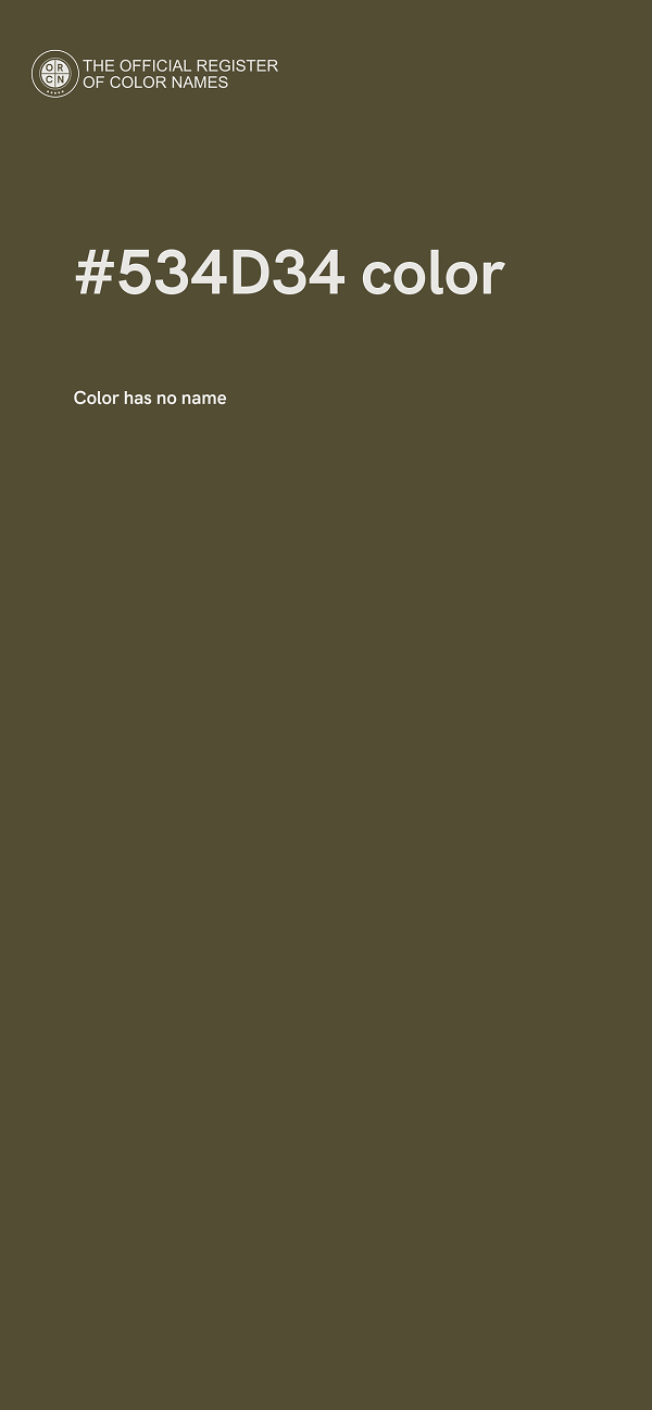 #534D34 color image