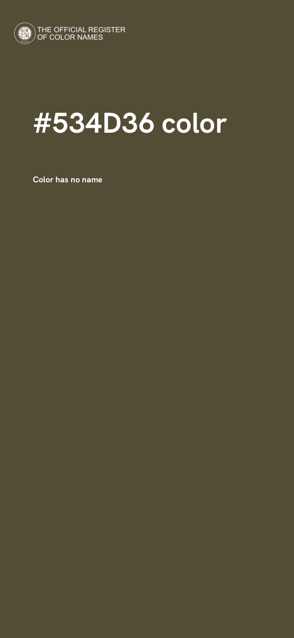 #534D36 color image