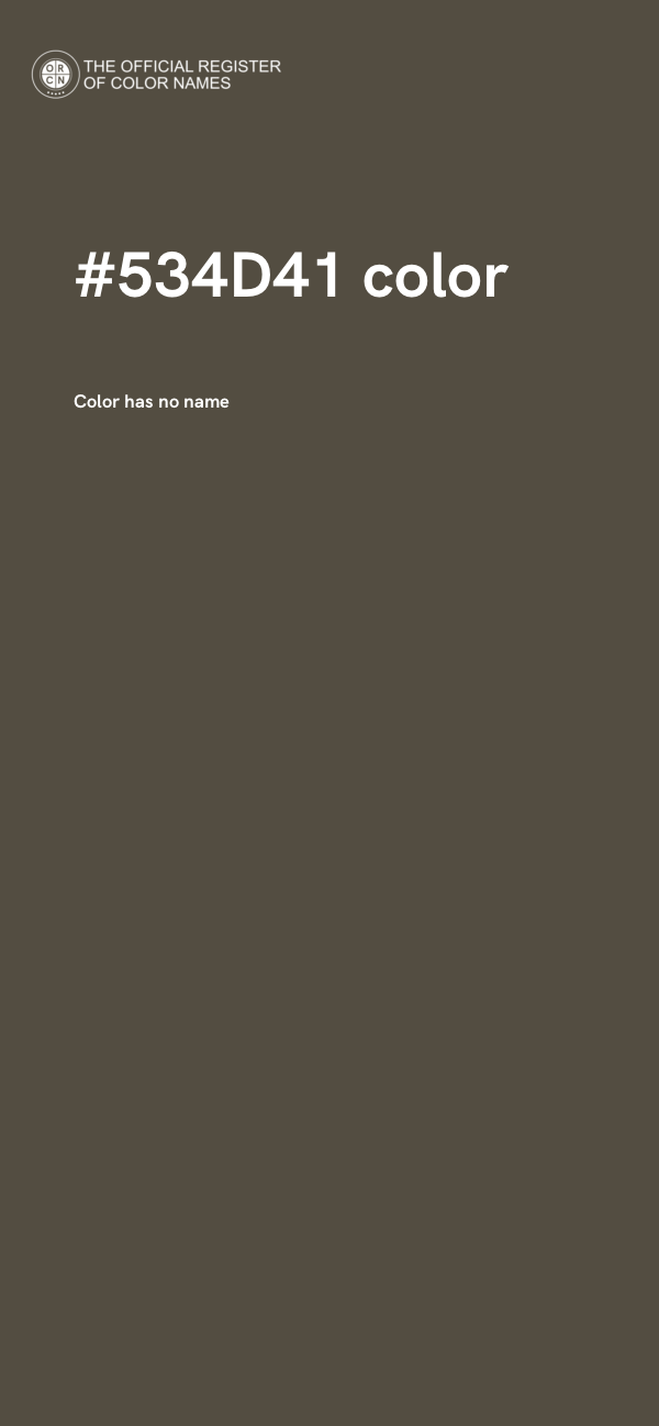 #534D41 color image
