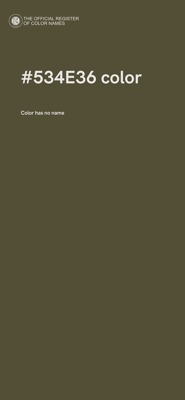 #534E36 color image