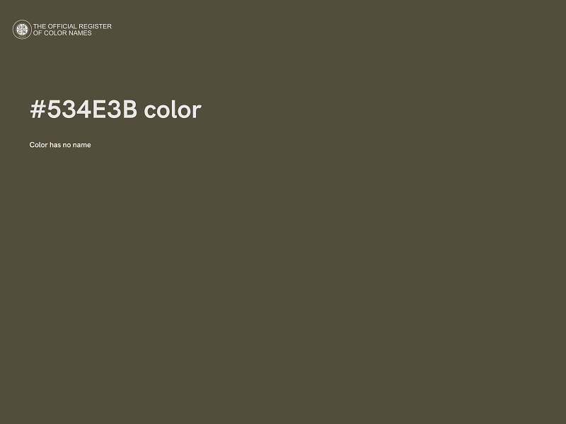 #534E3B color image