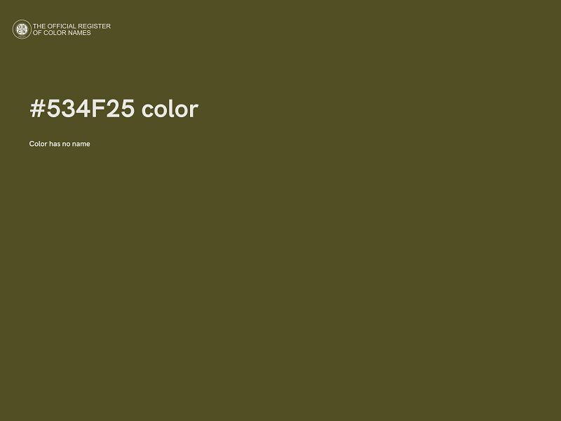 #534F25 color image
