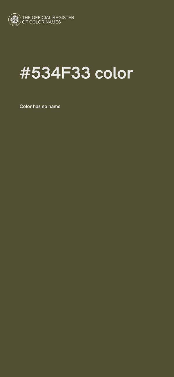 #534F33 color image