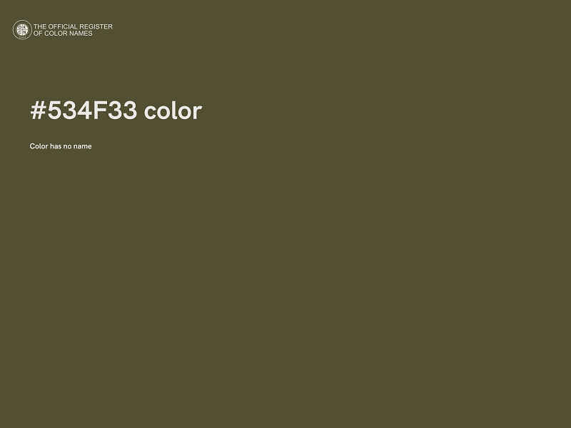 #534F33 color image