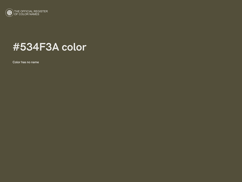 #534F3A color image